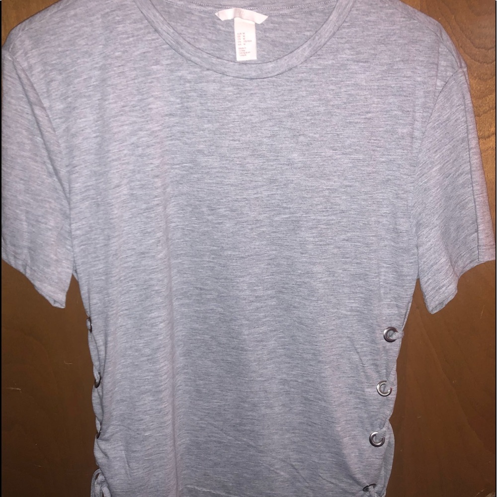 H&M Lace up Side Detailed T shirt